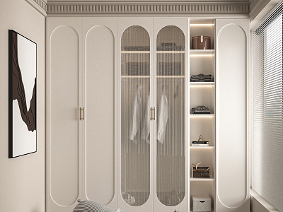 French Entry Luxury Cloakroom Ornaments Wardrobe Combination model