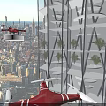Aerial Urban Planning Aerial View Modern Cityscape With High Rise Buildings And Green Spaces