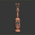 Copper Metallic Mechanical Apparatus With Multiple Arms Spring Structure And Industrial Design