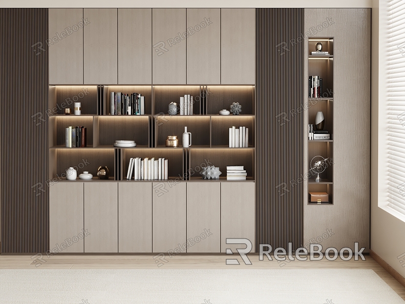 Quiet Bookcase Decorative Cabinet model