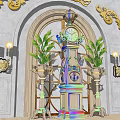 European Classical Clock Floor Clock 3d model