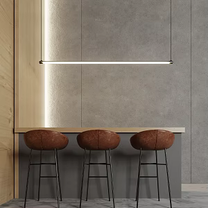 Modern Bar Chair Combination Bar Chair Dining Chair Bar Chair 3d model