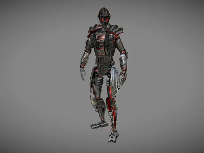 Robot mechanical warrior sci-fi robot mecha warrior sci-fi warrior destroyer future high-tech low-face number low-model simple model film and television level 3d model