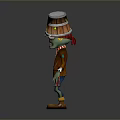 Cartoon Zombie Character With Bucket Hat Brown Coat Blue Pants And Green Skin