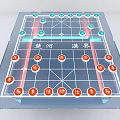 Traditional Chinese Chess Board Game With Chessboard Pieces And Chu River Han Jie