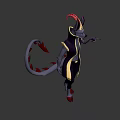 Animated Game Character With Horned Head Large Ears And Pointing Hand