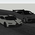 Bugatti VS Lamborghini urus 3d model