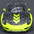 Porsche 918 body painting car sports car luxury car 3d model