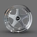 Sleek Silver Car Wheel With Black Tire KS Logo And Modern Rim Design For Vehicles