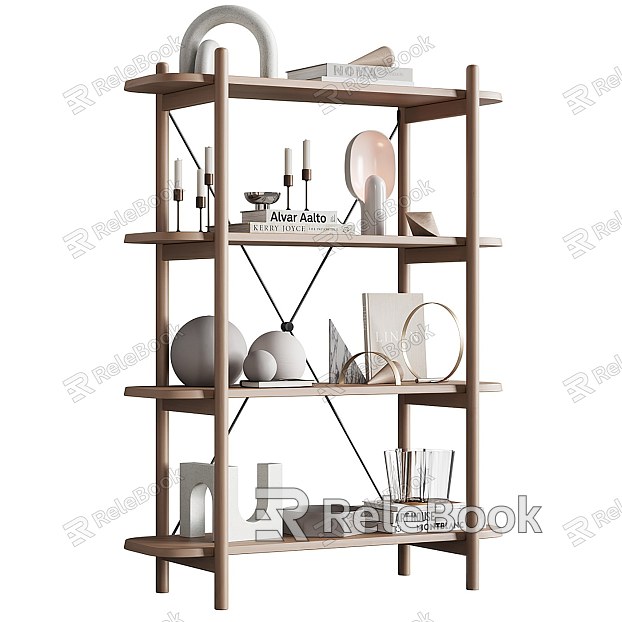 Modern Storage Rack Ornaments Minimalist Ornaments Decorations Book Sculpture model