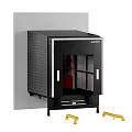 Modern Showroom Entrance Design With ALLTECH Brand Black Metal And Glass Doors
