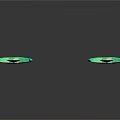 Twin Swords With Green Base And Colorful Light Effects On White Background
