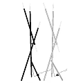 Minimalist Floor Lamp Featuring Crossed Metal Supports And Thin Light Pole