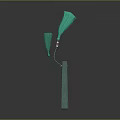 Green Decorative Bookmark With Smooth Surface Tassels And White Beads For Daily Use