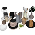 Essential Food Preparation Kitchen Tools With Coffee Maker Mugs Plates Jars And Plants