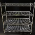 Display Shelf Rack with Metal Grid Design Multi Tier for Retail Storage and Product