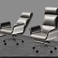 White Leather Office Chairs With High Back Armrests Footrest Metal Base And Rolling Wheels