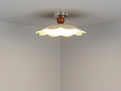 Middle style bedroom ceiling lamp 3d model