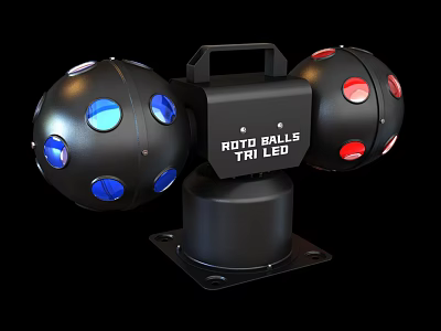 Downlights and Spotlights Auto Balls Tri LED Double Sphere Blue Red Lights Fixture 3d model