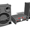 Home Audio System With Two Speakers And Control Unit For High Quality Sound