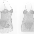 Sheer Mesh Sling Dress For Women With Fitted Style And Sheer Fabric Design