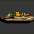 Delicious Rice Bowl With Fried Egg Green Scallions And Crispy Chicken Pieces