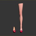 Ladies leather shoes 3d model