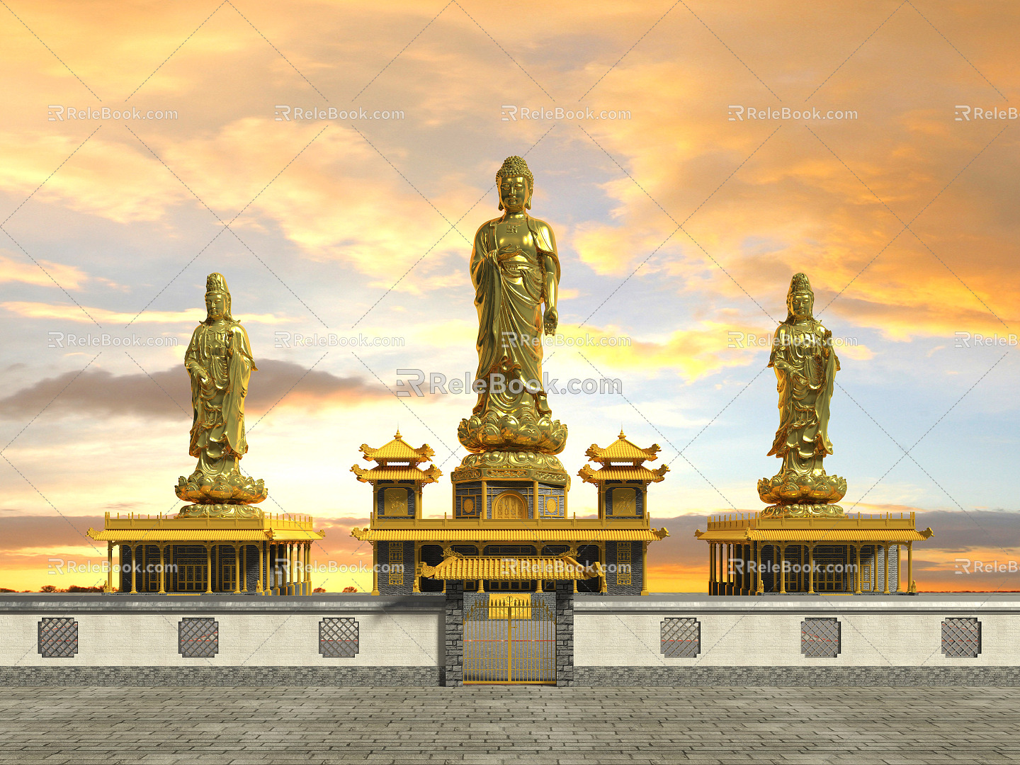 Chinese temple 3d model