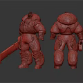 Game Movie Character Warrior In Fur Trimmed Armor With Battle Axe And Muscular Build