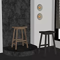 Quiet Bar Stool 3d model
