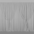 White Transparent Lightweight Curtains With Elegant Tiebacks And Soft Flowing Fabric