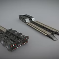 Heavy Duty Flatbed Trailer With Multi Wheels And Wooden Deck Structure