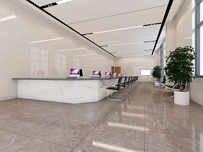 Modern Hall Office Hall 3d model