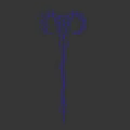 Horned Decorative Weapon Staff With Twisted Wooden Body And Ornate Metal Accents