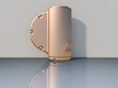 Golden Metal Swing Door Hinge With Shiny Surface And Modern Design 3d model