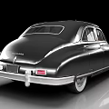 Vintage Black Classic Car Featuring Chrome Details And Retro Body Styling