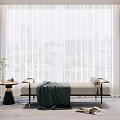 Modern Curtain Window Screen 3d model