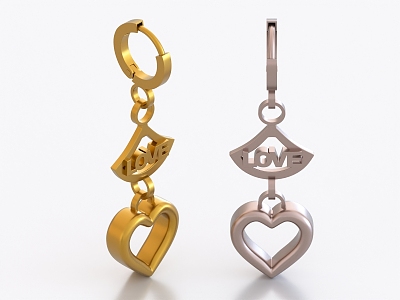 Earrings Jewelry 3d model