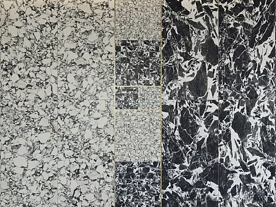 Stylish Floor Tiles With Various Stone Textures And Black Gray Patterns 3d model