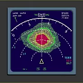Colorful Space Radar Screen Displaying Cosmic Target Detection in Space Mission 3d model