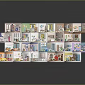 Colorful Cartoon Scene Featuring Multiple Hexagonal Room Models With Various Layouts Furniture And Decorations