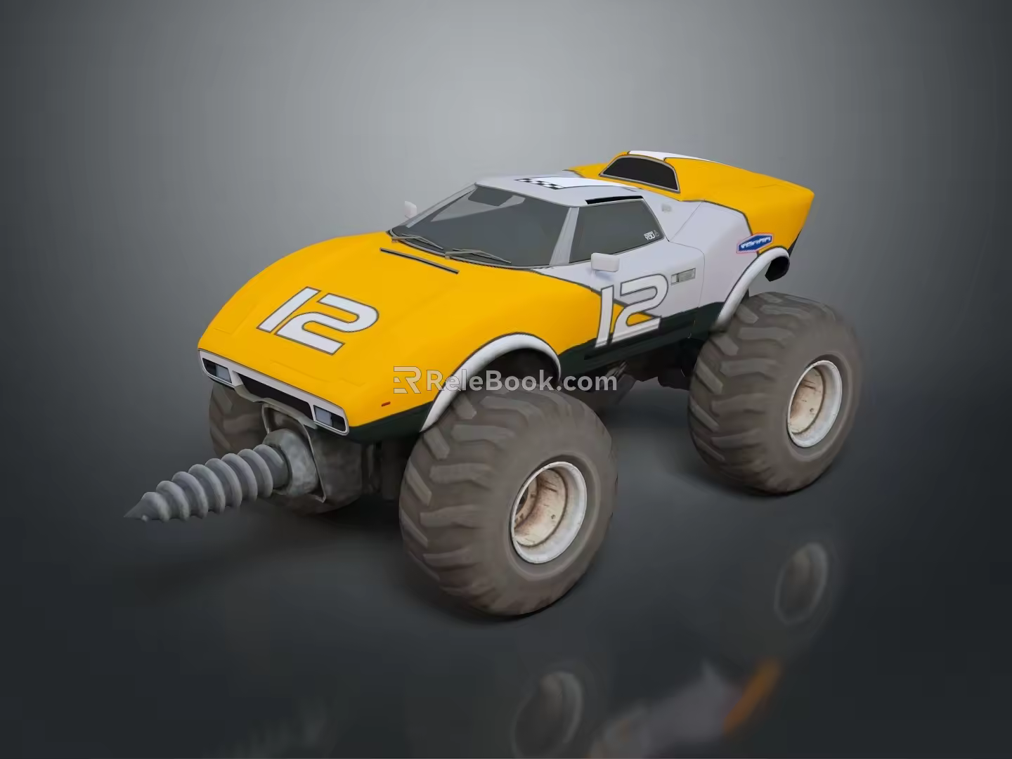 Mining drill bit engineering vehicle engineering vehicle construction vehicle construction vehicle large transport vehicle engineering vehicle 3d model