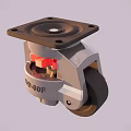 Gray Swivel Caster Wheel With Red Nut GD-50F For Heavy Duty Applications