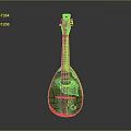 Handcrafted Traditional Wooden Pipa Musical Instrument With Classic Body Design And Strings