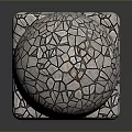 Natural Wood and Stone Decorative Cube Sphere with Mosaic Texture Surface