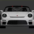 Silver Sports Car with Black Roof Red Stripe Sporty Design Sleek Body and Alloy Wheels
