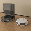 Smart Robot Vacuum Cleaner Automatic Floor Cleaning With Charging Dock On Wooden Floor