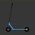 Kids Blue Scooter With Black Handlebar And Blue Wheels For Outdoor Fun