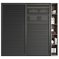 Furniture sliding door wardrobe locker 3d model