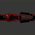 Sleek Red Motorcycle Featuring Black Accents Green Wheel Rims And Futuristic Design